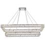 3_Monroe 50" Wide Chrome Crystal LED Rectangular Pendant Light