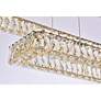 4_Monroe 50" Wide Gold 3-Light LED Tiered Linear Crystal Pendant more views