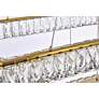 6_Monroe 50" Wide Gold 3-Light LED Tiered Linear Crystal Pendant more views