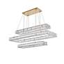 7_Monroe 50" Wide Gold 3-Light LED Tiered Linear Crystal Pendant more views