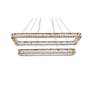 4_Monroe 50" Wide Gold Crystal LED Rectangular Pendant Light more views