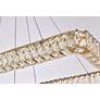 5_Monroe 50" Wide Gold Crystal LED Rectangular Pendant Light more views