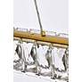 6_Monroe 50" Wide Gold Crystal LED Rectangular Pendant Light more views
