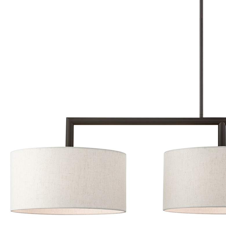Image 4 Monroe 51" Wide English Bronze 3-Light Linear Chandelier more views