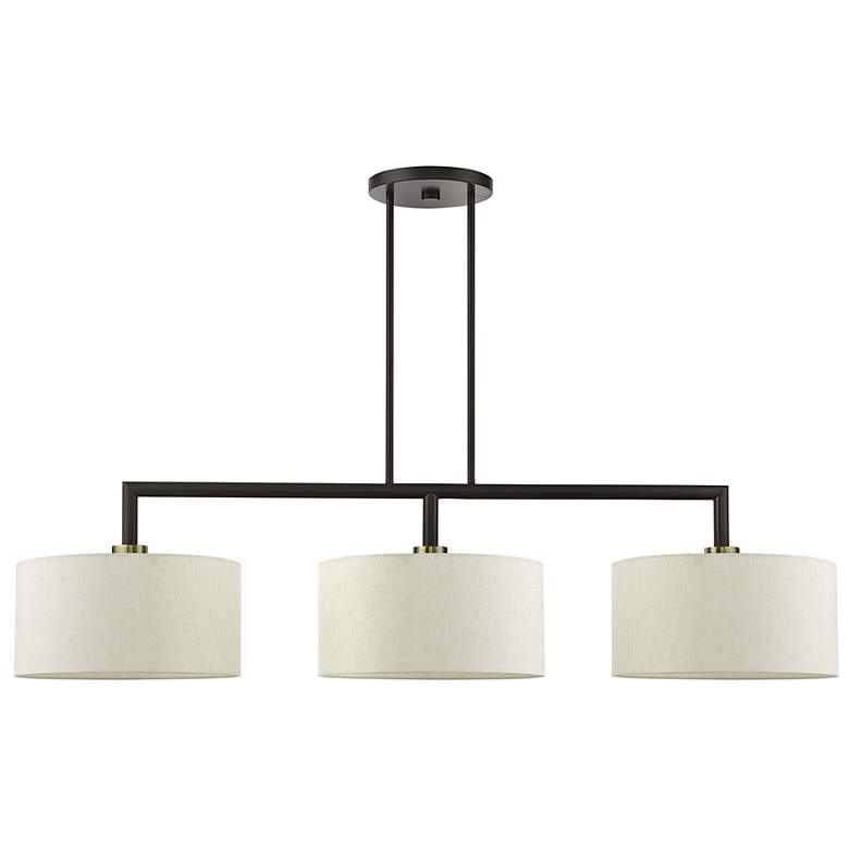 Image 6 Monroe 51" Wide English Bronze 3-Light Linear Chandelier more views