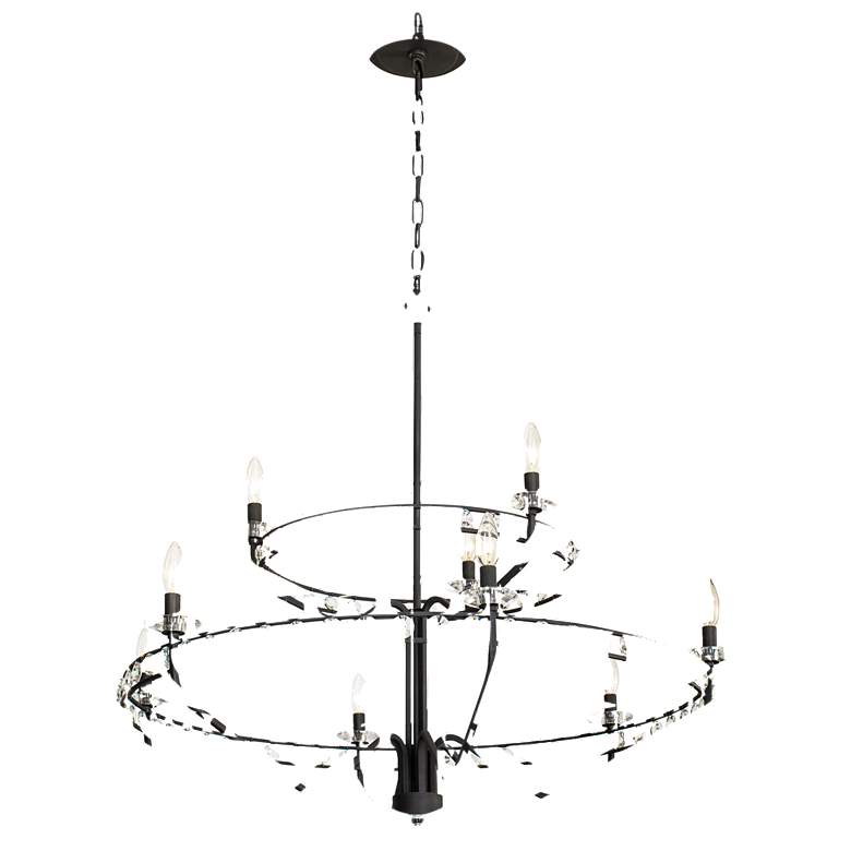 Image 1 Monroe 9-Lt 2-Tier Chandelier - Carbon