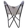 4_Monroe Butterfly Chair - Black Frame - Gray Hair on Hide more views