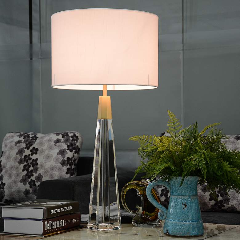 Image 1 Monroe Clear Crystal Buffet Table Lamp