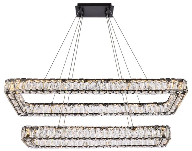 Image 2 Monroe Crystal Black LED Island Light