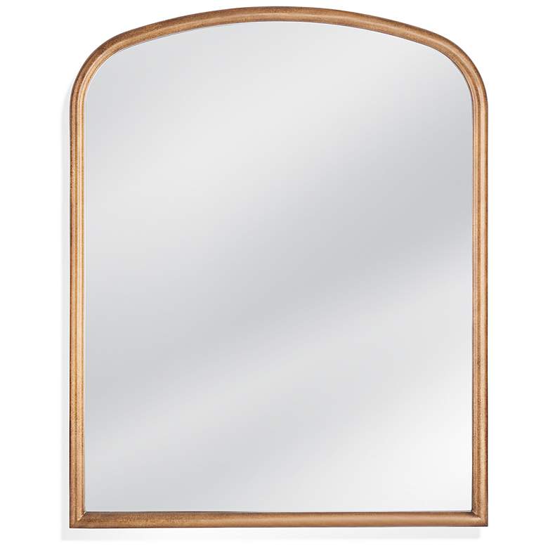 Image 1 Monroe Gold 40" x 50" Arched Crown Oversized Wall Mirror
