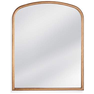 Monroe Gold 40" x 50" Arched Crown Oversized Wall Mirror