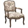 Monroe Multi-Color Camelback Exposed Wood Accent Chair in scene