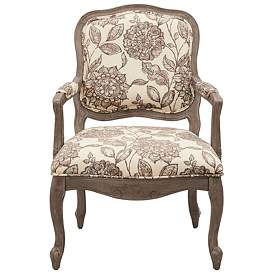Image5 of Monroe Multi-Color Camelback Exposed Wood Accent Chair more views