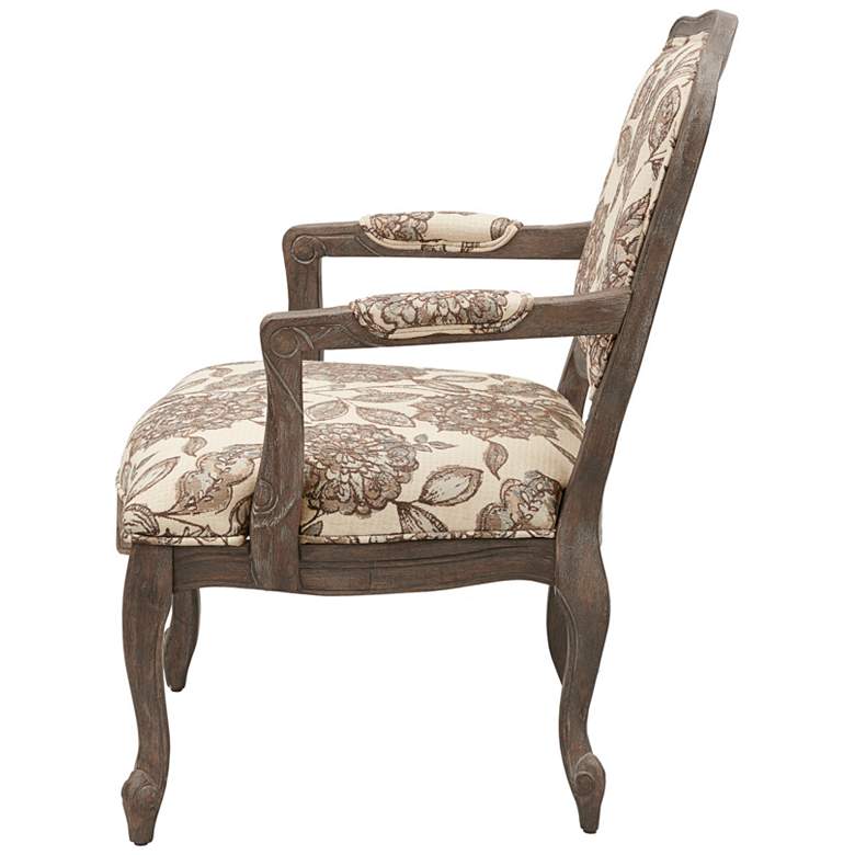 Image 6 Monroe Multi-Color Camelback Exposed Wood Accent Chair more views