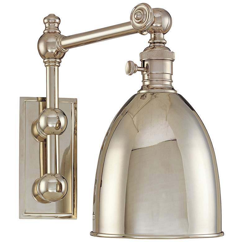 Image 1 Monroe Polished Nickel Adjustable Wall Light