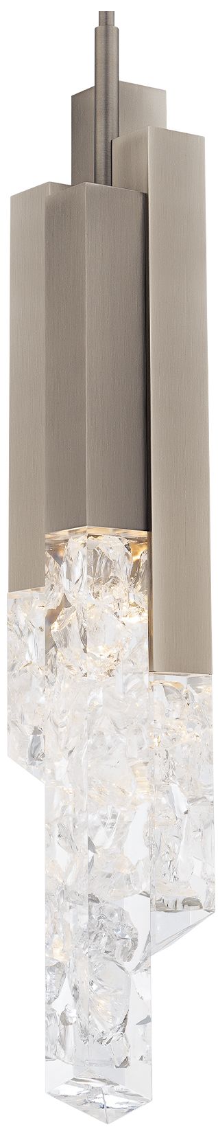Image 2 Montage 32"H x 4.5"W 1-Light Mini-Pendant in Brushed Nickel