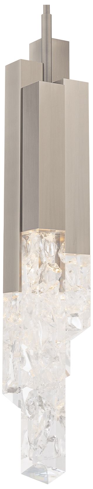Image 3 Montage 32"H x 4.5"W 1-Light Mini-Pendant in Brushed Nickel more views