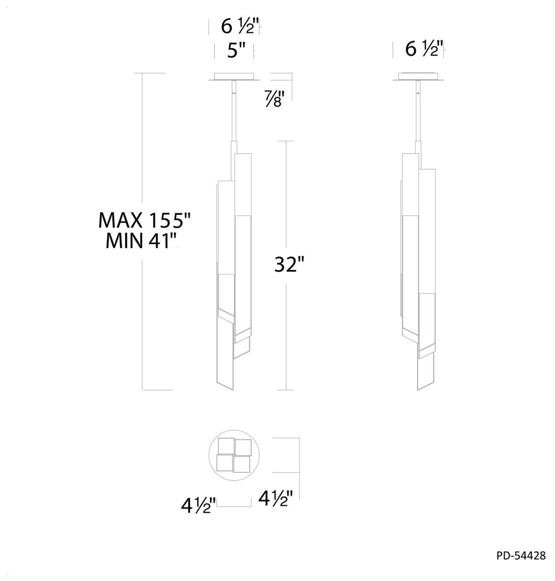 Image 5 Montage 32"H x 4.5"W 1-Light Mini-Pendant in Brushed Nickel more views