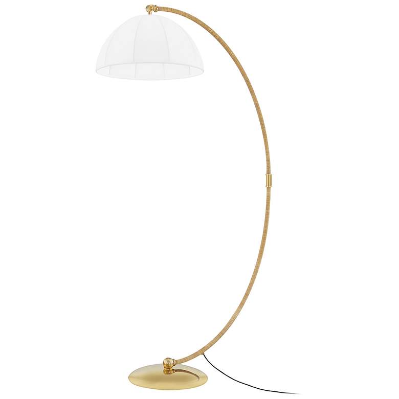 Image 1 Montague 1 Light Floor Lamp - Aged Brass