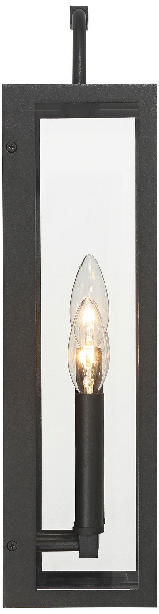 Montague 18"H Sand Black and Antique Brass 3-Light Outdoor Wall Light