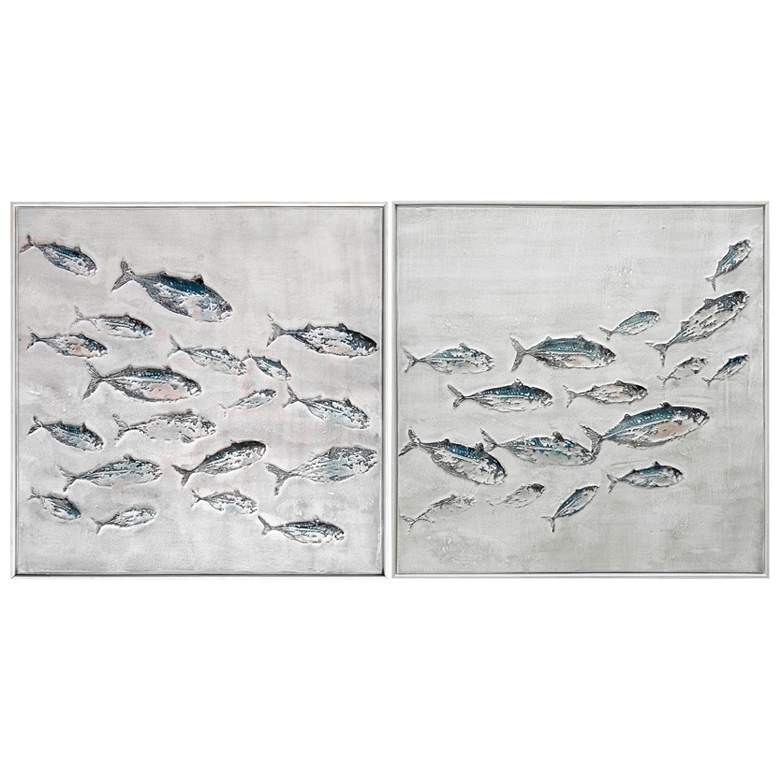 Image 1 Montague Framed Canvas Painting Set of 2