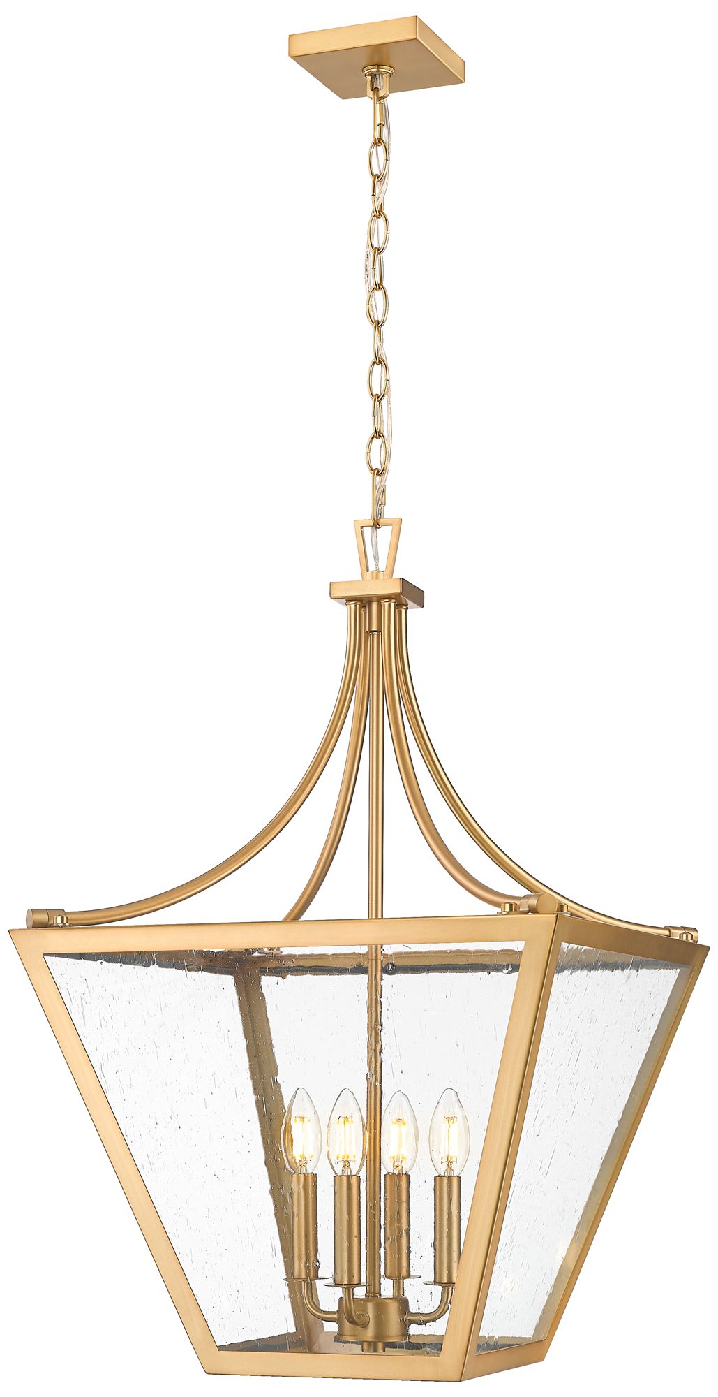 Montalcino by Z-Lite 18 inch Rubbed Brass 4 Light Chandelier