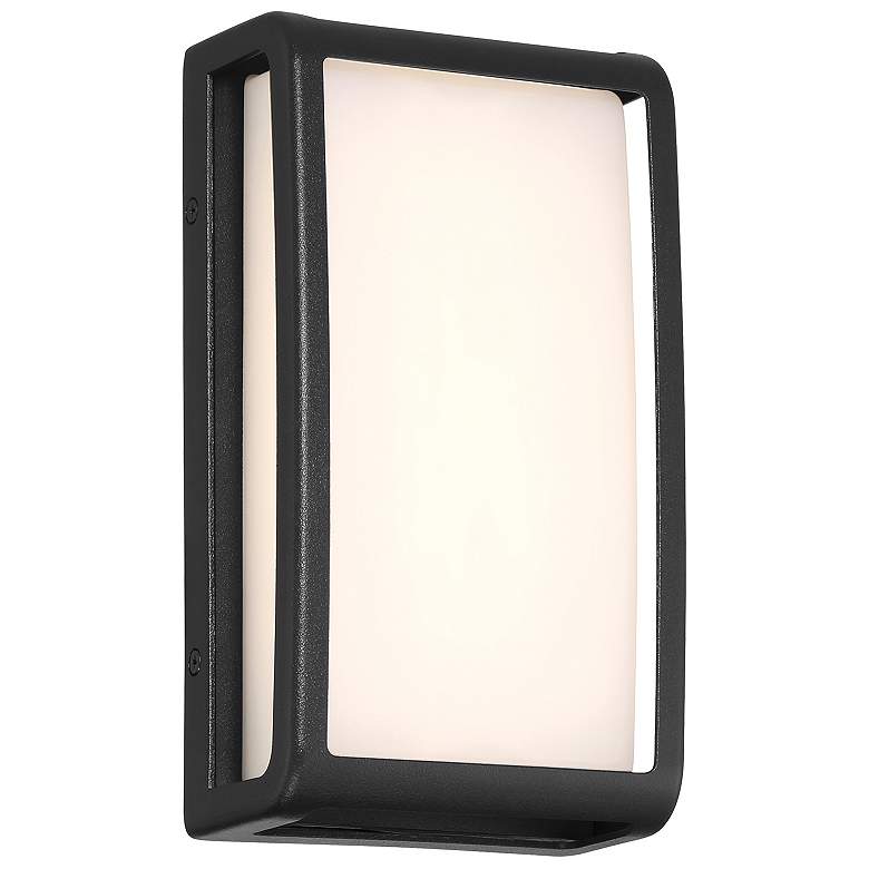 Image 1 Montana 9" High Black Outdoor LED Wall Mount