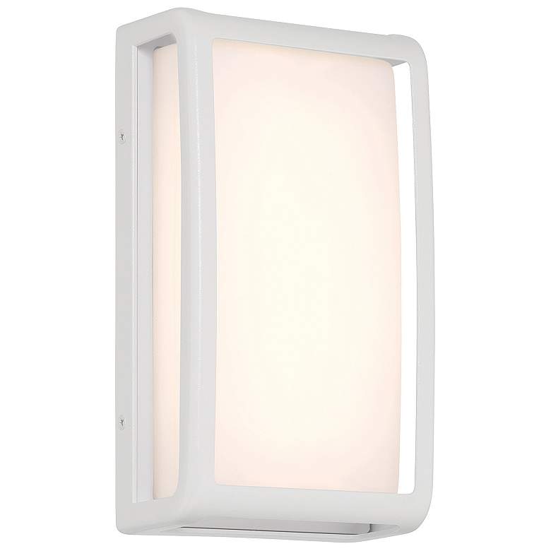 Image 1 Montana 9" High White Outdoor LED Wall Mount