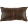Montana Leather 26" x 14" Throw Pillow