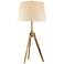 Montana Pointed Antique Brass Metal Tripod Table Lamp