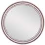 Montara Matte White Wood 37" Round Wall Mirror