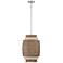 Montauck Bay 14"W Nickel and Rattan 4-Light Pendant Light