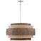 Montauck Bay 20"W Nickel and Rattan 4-Light Pendant Light