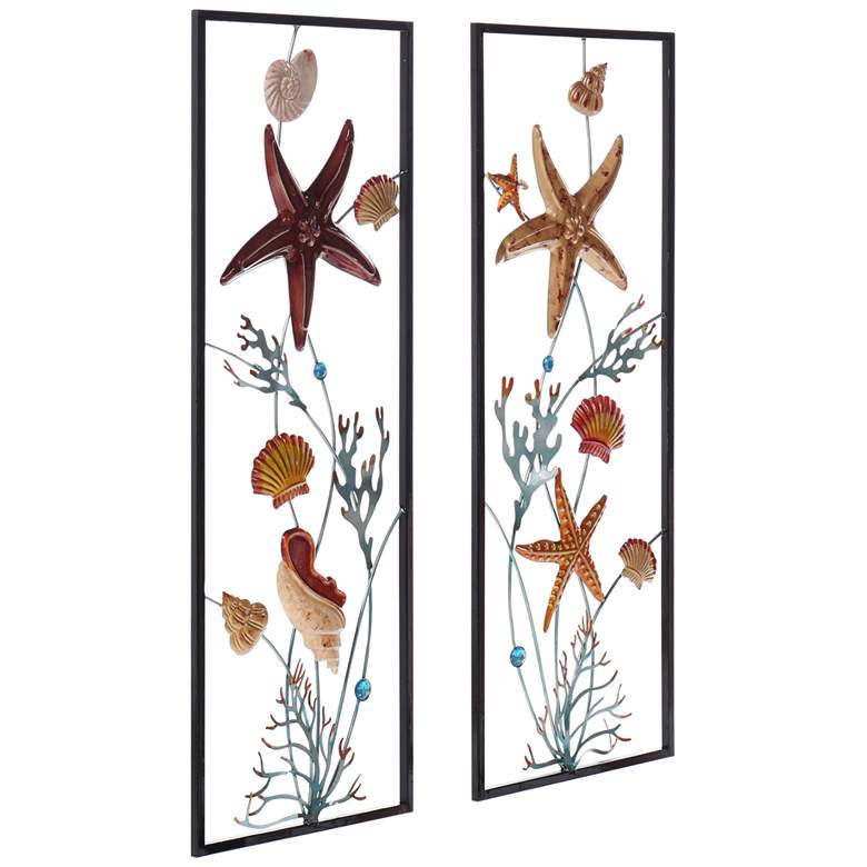 Image 3 Montauk 29 1/4" High 2-Piece Metal Framed Wall Art Set more views
