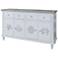 Montauk 60" Wide Blue and Gray Wood 4-Door 4-Drawer Cabinet