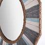 Montauk Gray and Blue 32 3/4" Round Wall Mirror