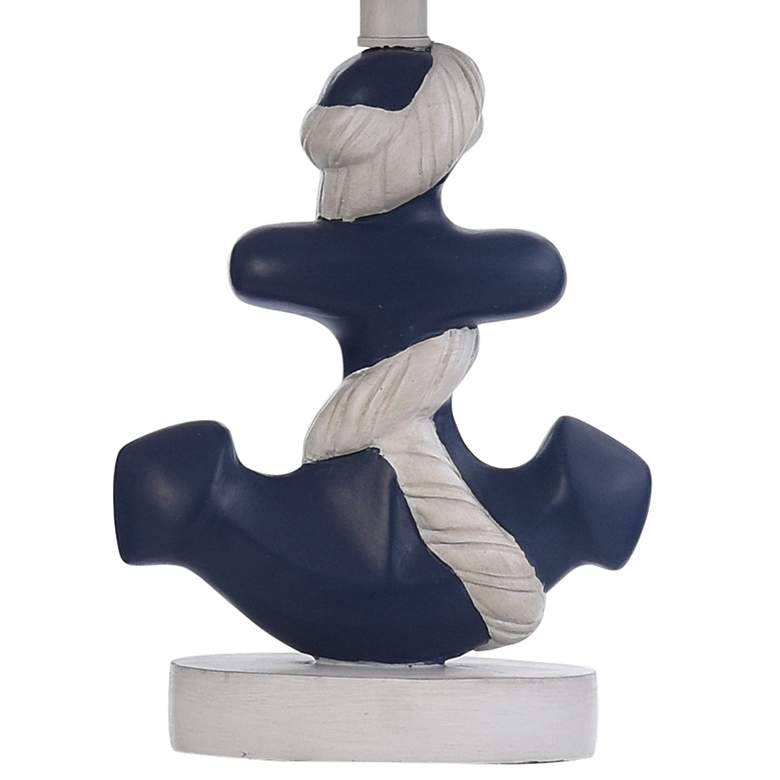 Image 5 Montauk Navy Blue and White Coastal Style Anchor Table Lamp more views