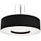 Montclair 12" LED Pendant - Satin Nickel Finish - Black Shade