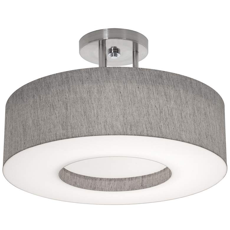 Image 1 Montclair 15" Semi-Flush - Grey Shade