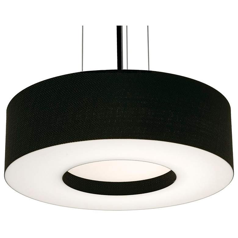 Image 1 Montclair 15" Wide Black Drum Pendant Light