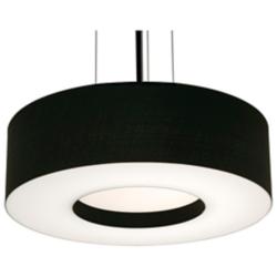 Montclair 15" Wide Black Drum Pendant Light