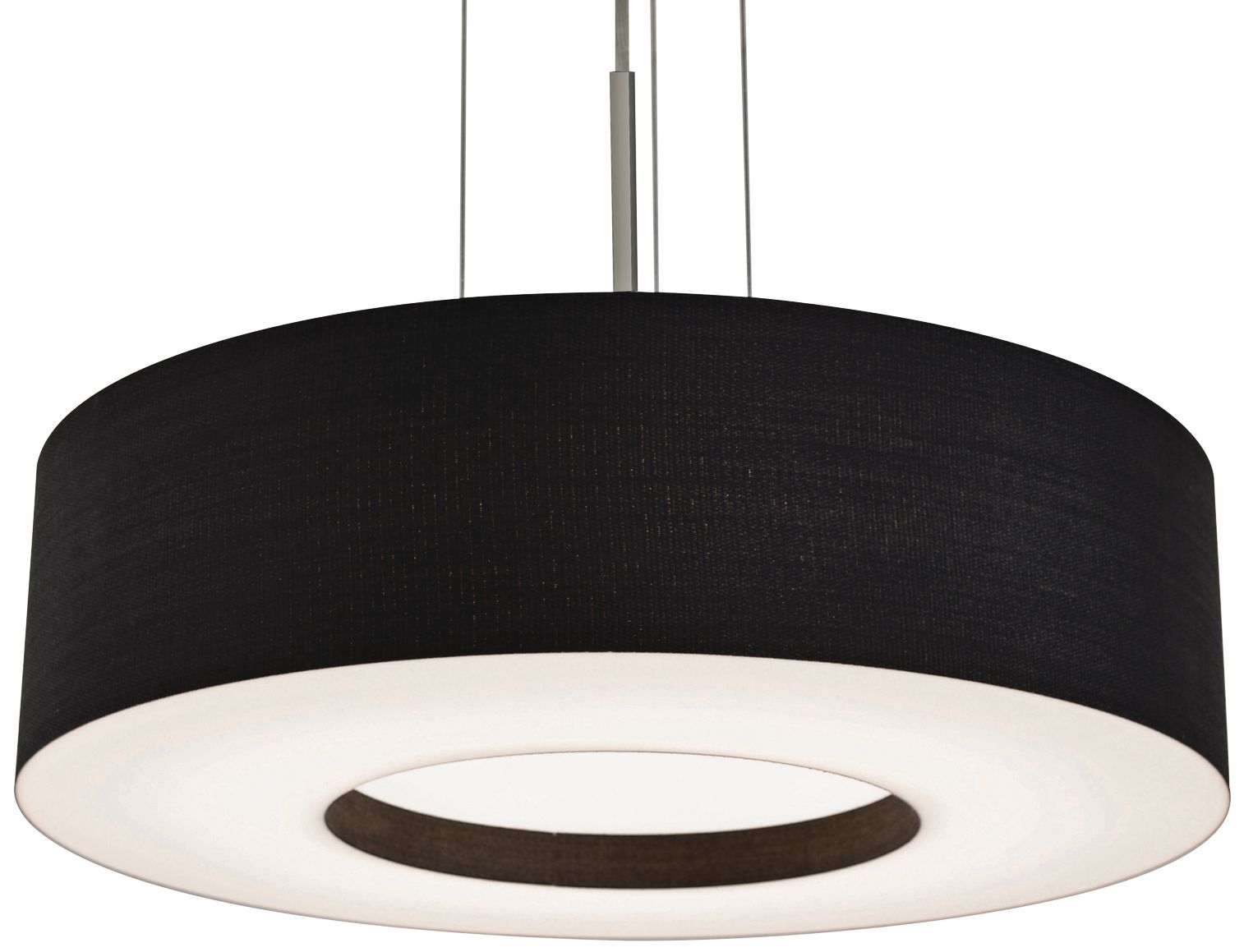 Montclair 15"W Nickel Black Fabric LED Mini Pendant Light 82H64 Lamps Plus