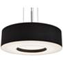 Montclair 15"W Nickel Black Fabric LED Mini Pendant Light
