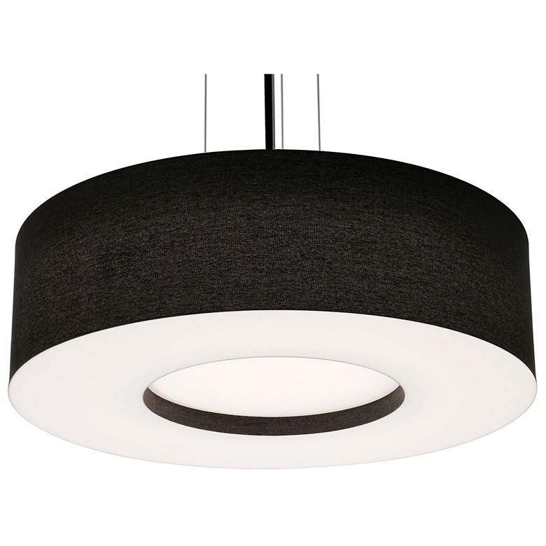 Image 1 Montclair 24 inch Wide Black LED Pendant With Black Shade
