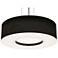 Montclair 24" Wide Satin Nickel LED Pendant With Black Shade