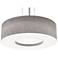 Montclair 24" Wide Satin Nickel LED Pendant With Grey Shade
