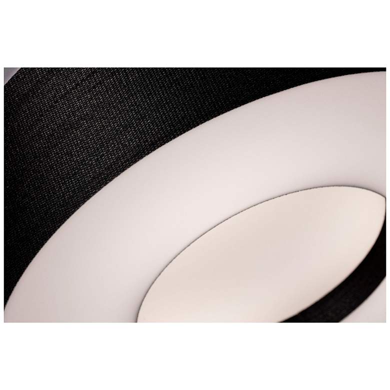 Image 2 Montclair 24" Wide Satin Nickel LED Semi-Flush Mount With Black Shade more views