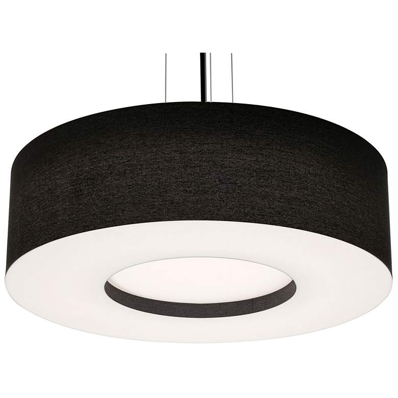 Image 1 Montclair 30" Wide Black LED Pendant With Black Shade