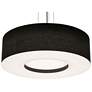 Montclair 30" Wide Satin Nickel LED Pendant With Black Shade