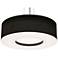 Montclair 30" Wide Satin Nickel LED Pendant With Black Shade